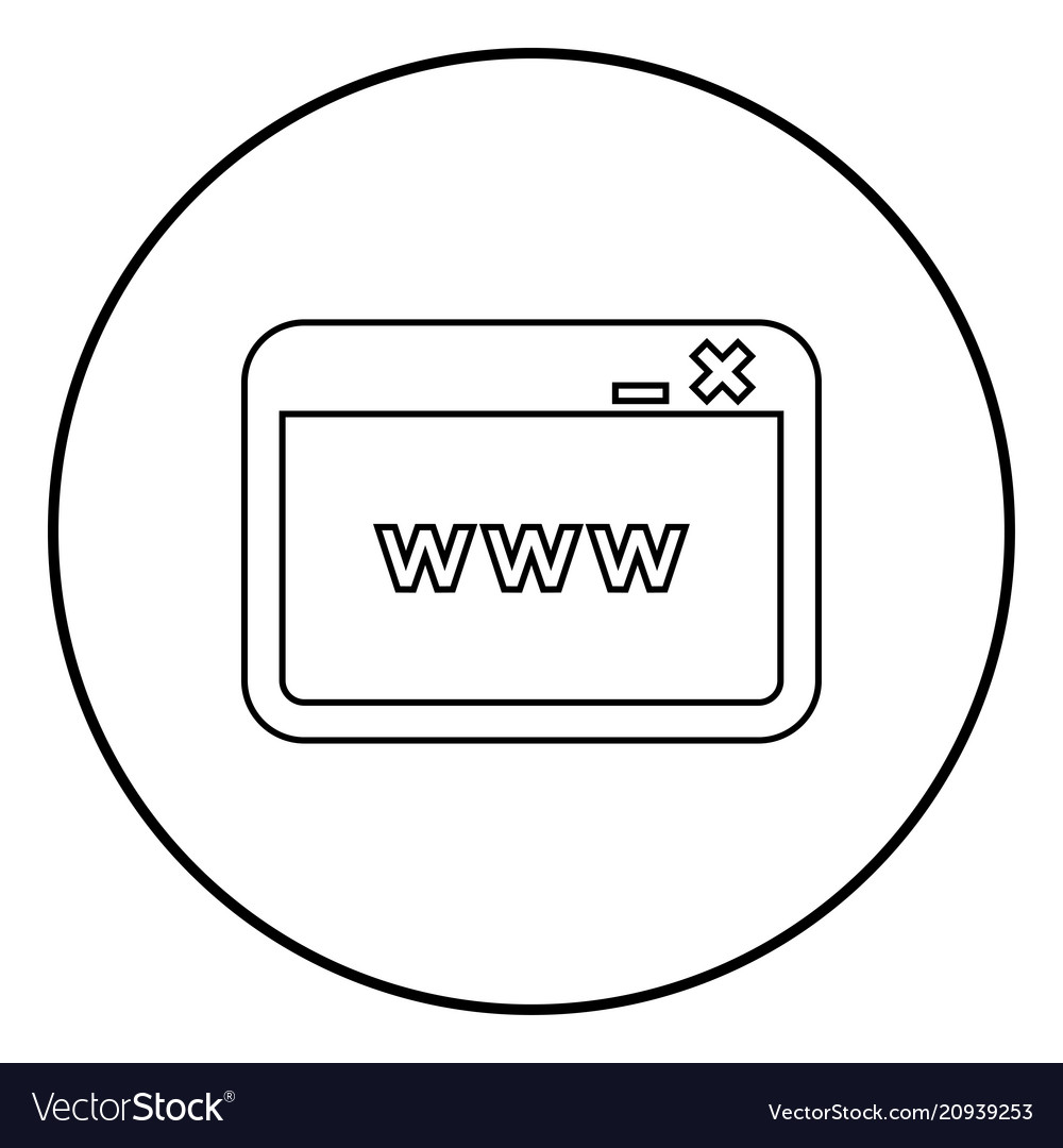 Window browser internet or web page icon black