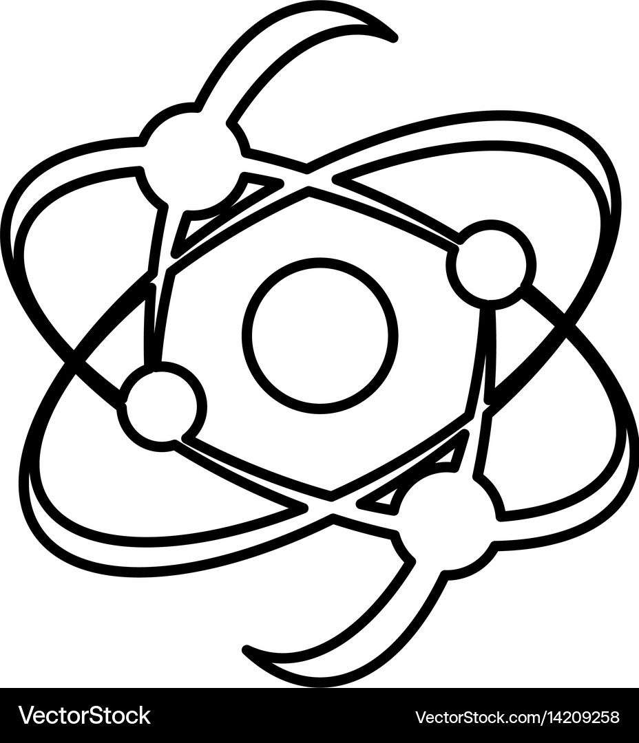 Atom molecule isolated icon Royalty Free Vector Image