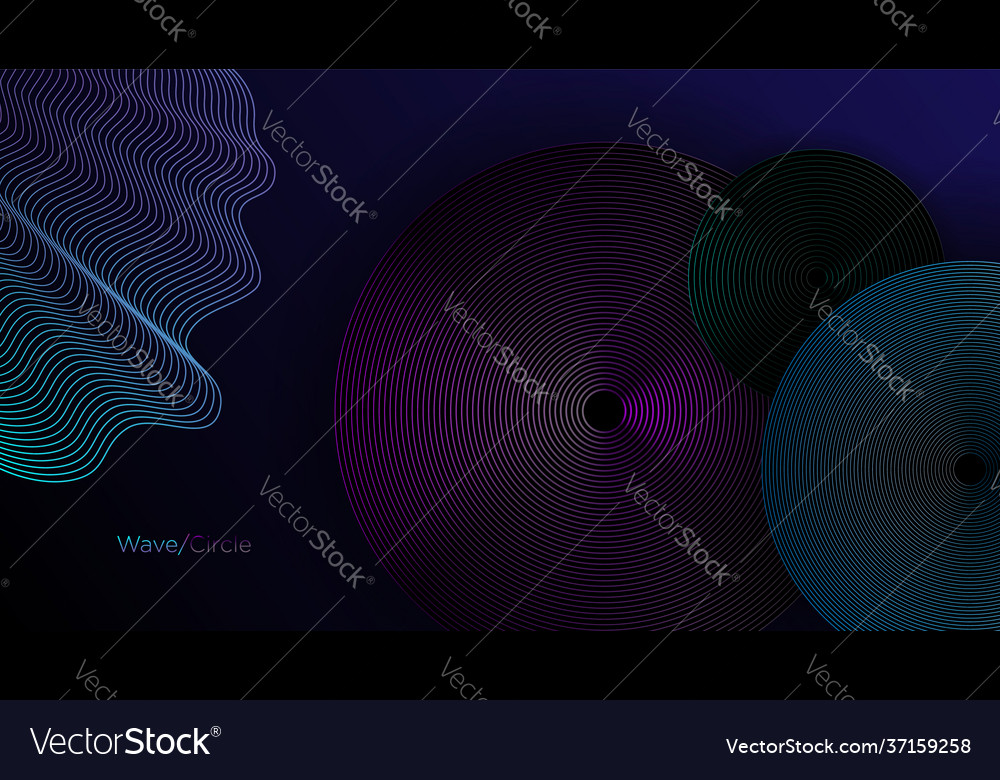 Circle lines form on dark background