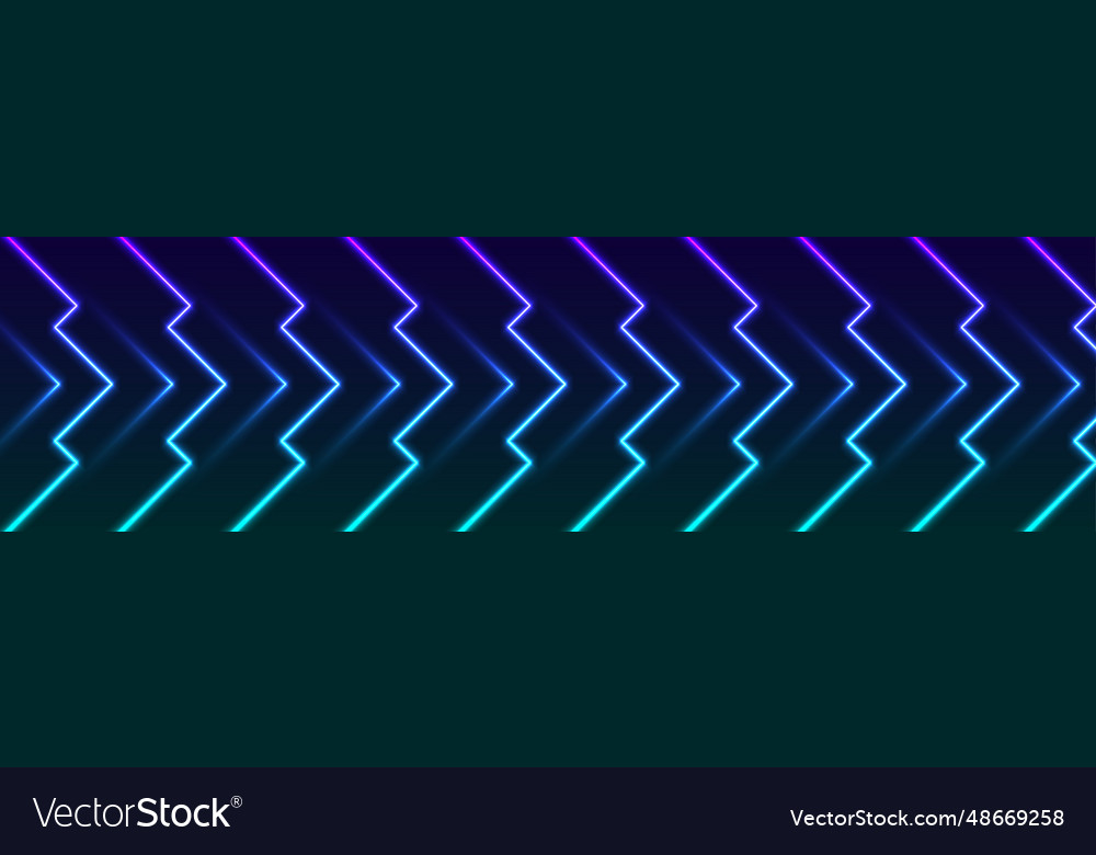 Cyan and violet abstract neon arrows tech