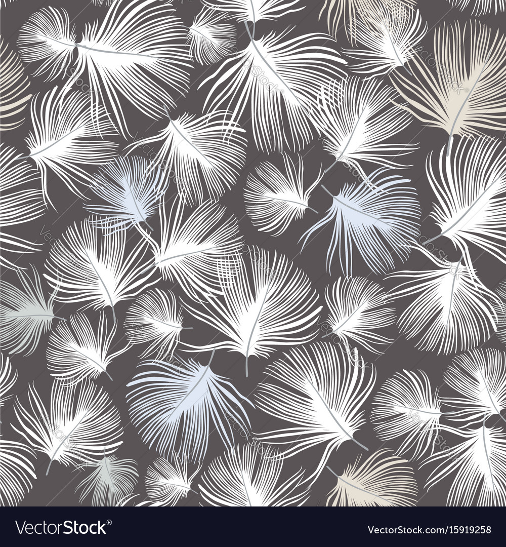 Elegant White Feather Pattern