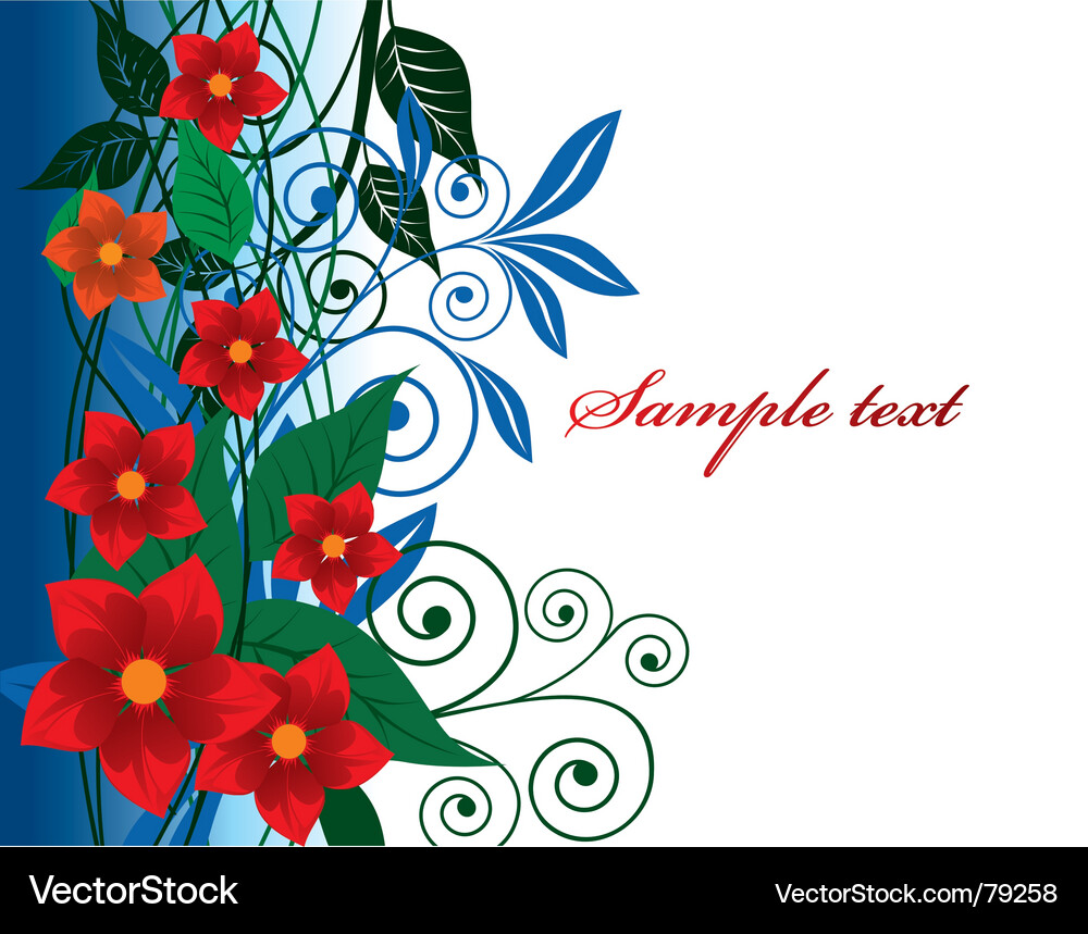 Floral border Royalty Free Vector Image - VectorStock