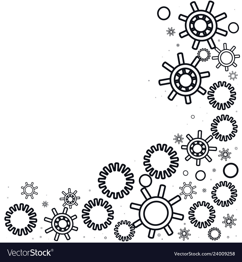 Gears machine isolated icon