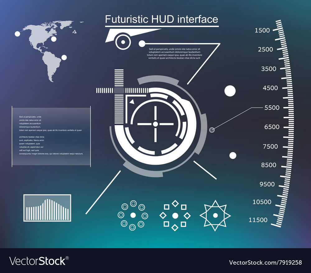 Graphic touch user interface hud