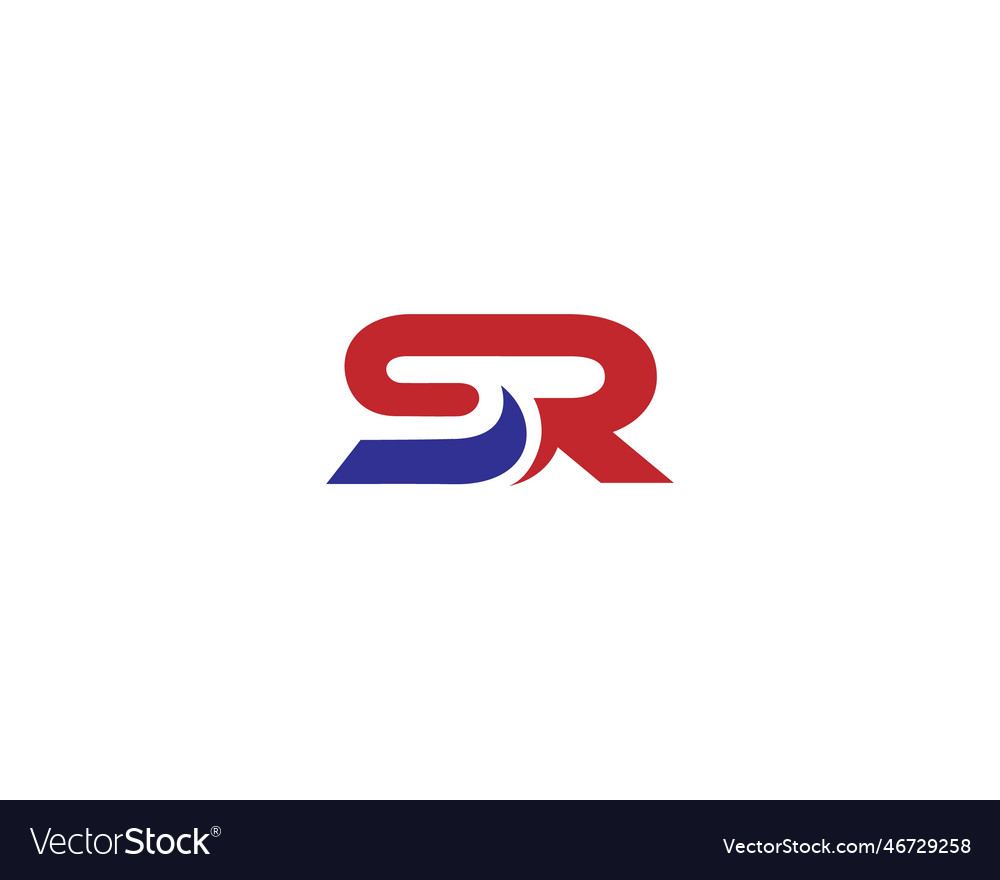 Letter trendy sr abstract logo icon design