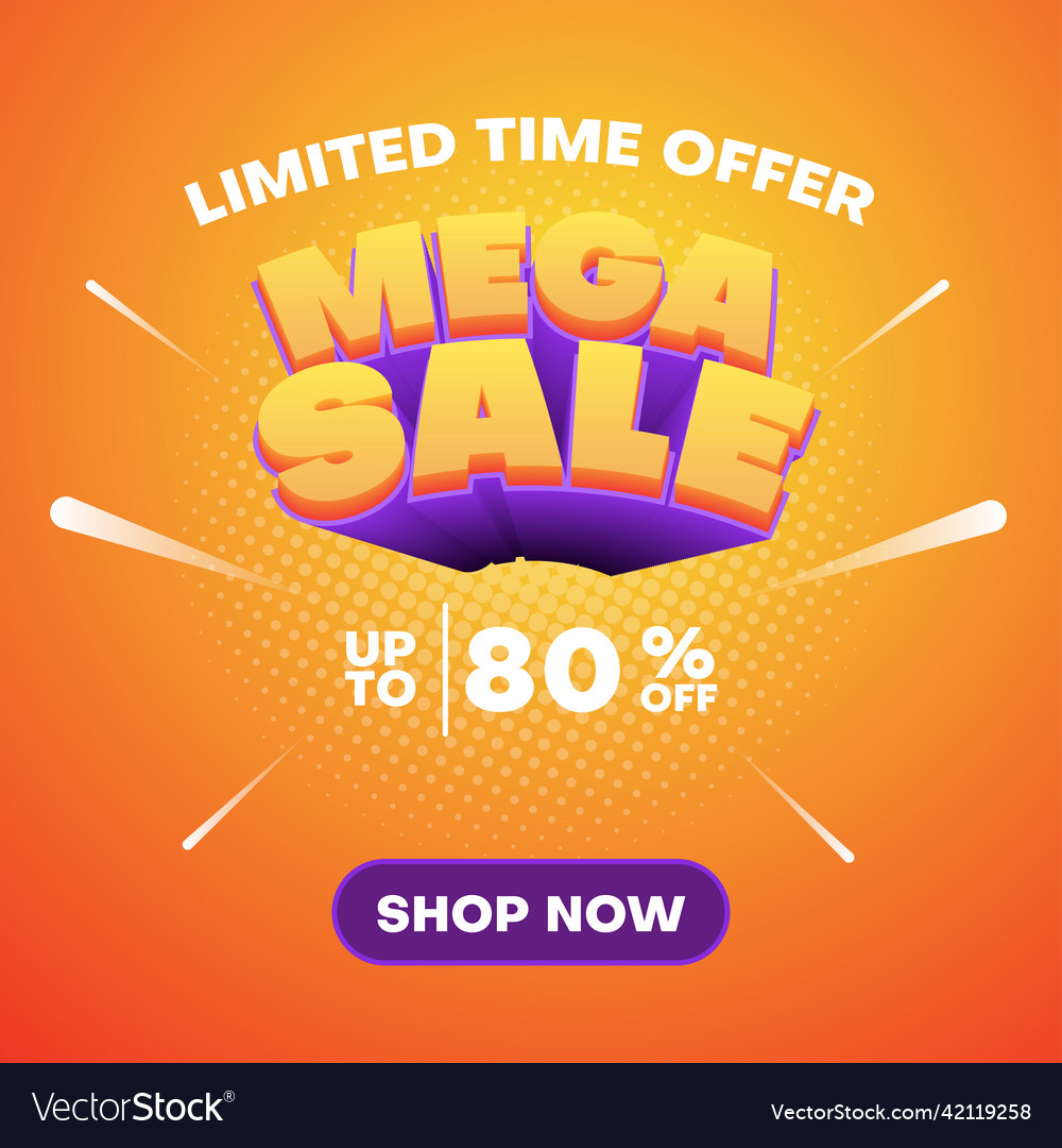 Mega sale promotion design template business