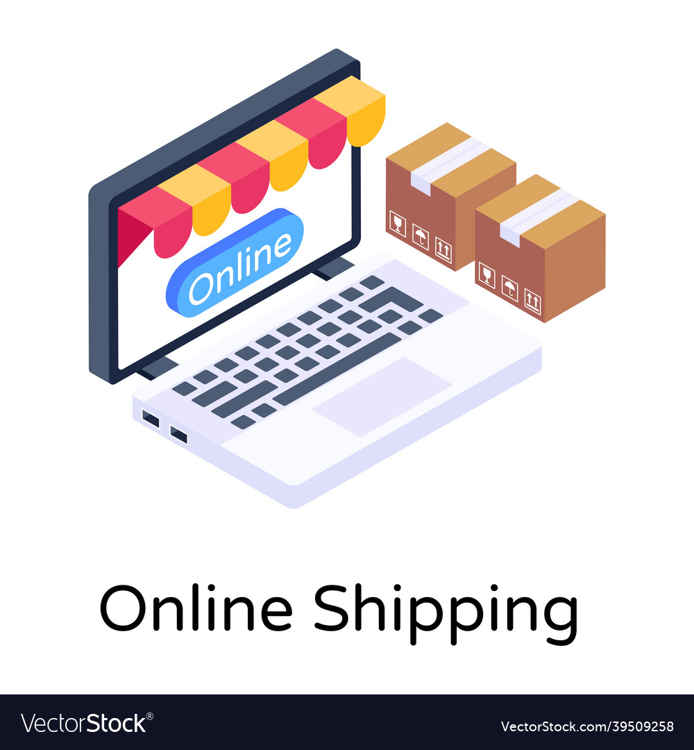 Online shipping Royalty Free Vector Image VectorStock