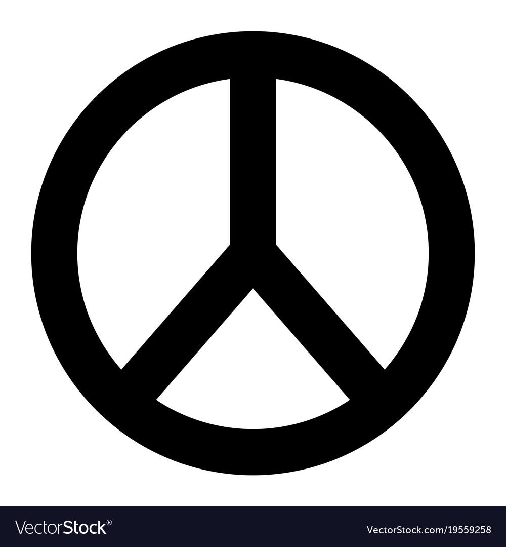 Download Peace and love round symbol design Royalty Free Vector Image