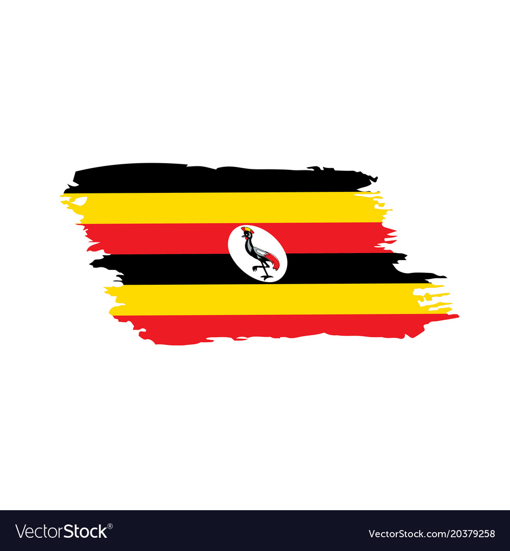 Uganda flag Royalty Free Vector Image - VectorStock