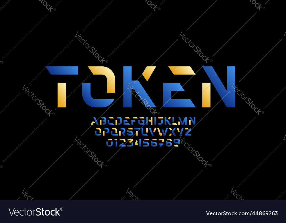 Abstract minimal alphabet nft font