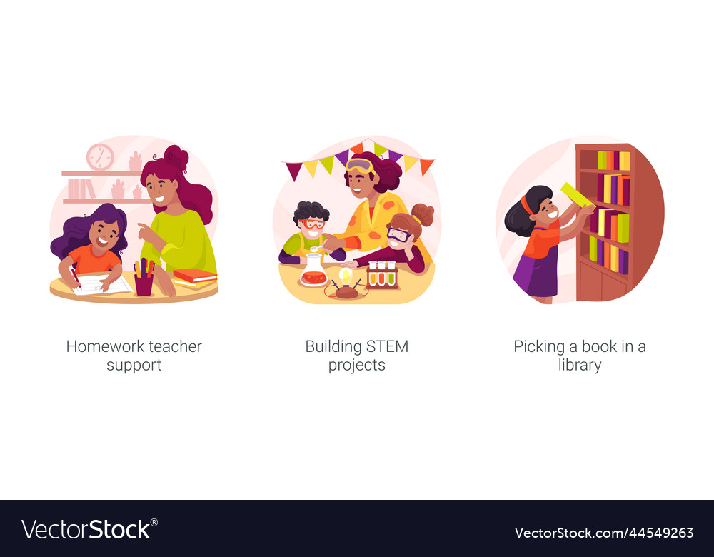 After School Learning And Enrichment Activity Vector Image