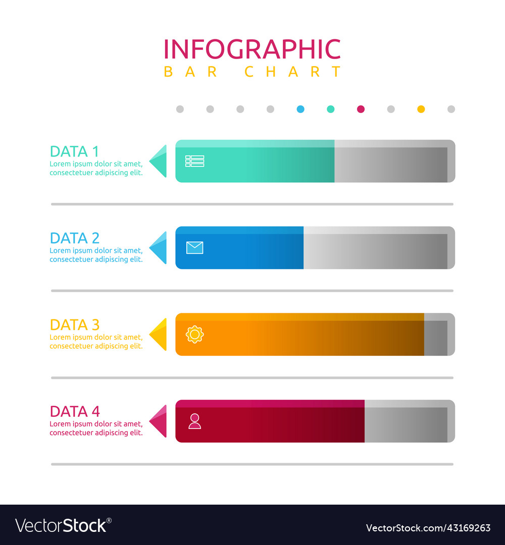 Bar graphic chart statistic data infographic vector image Bar graphic chart statistic data infographic