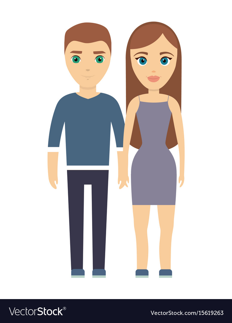 Cartoon couple icon Royalty Free Vector Image - VectorStock