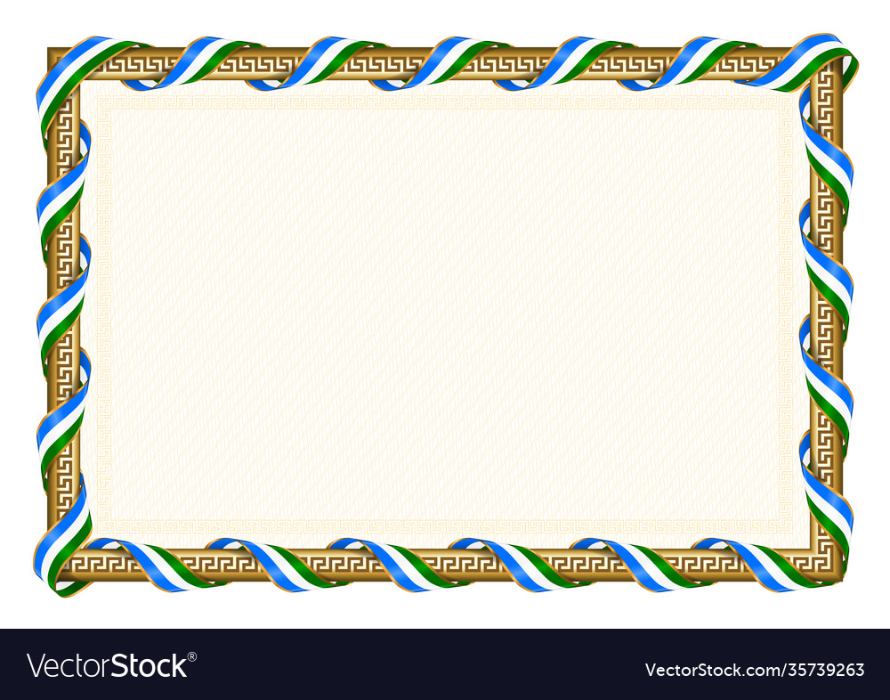 Frame and border with bashkortostan flag Vector Image Frame and border with bashkortostan flag
