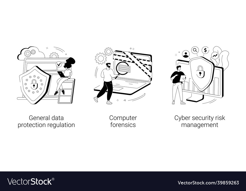 Information control and security abstract concept Vector Image Information control and security abstract concept
