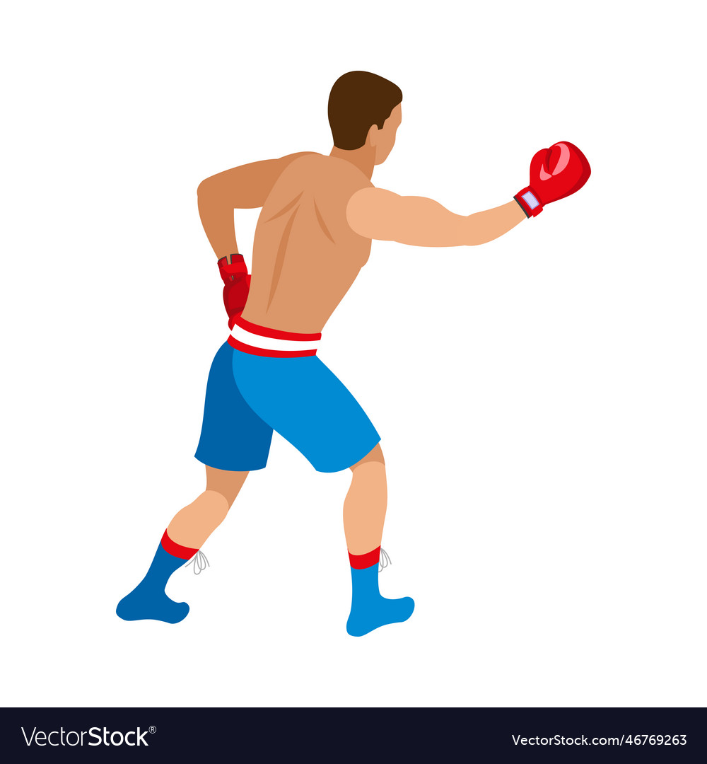 Isometric boxer Royalty Free Vector Image - VectorStock