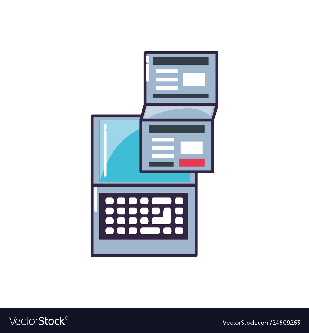 Laptop computer with document