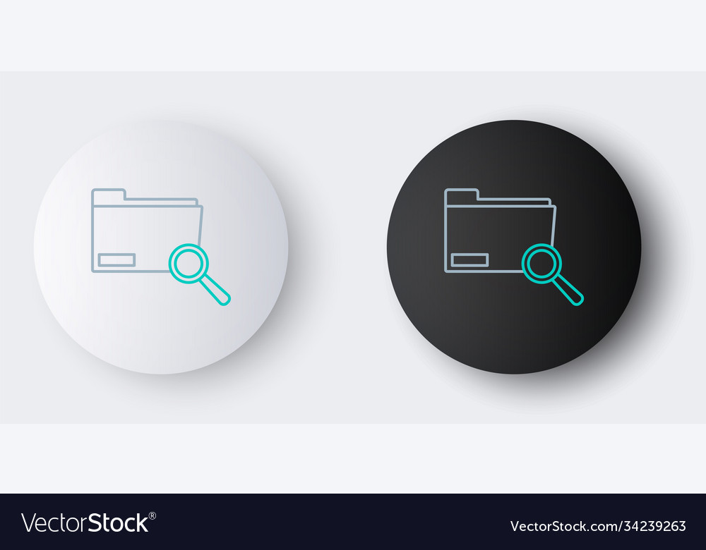 Line search concept with folder icon isolated vector image Line search concept with folder icon isolated