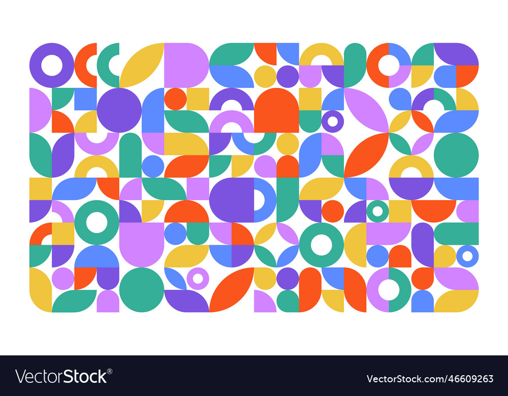Modern geometric pattern basic geometry circle Vector Image Modern geometric pattern basic geometry circle