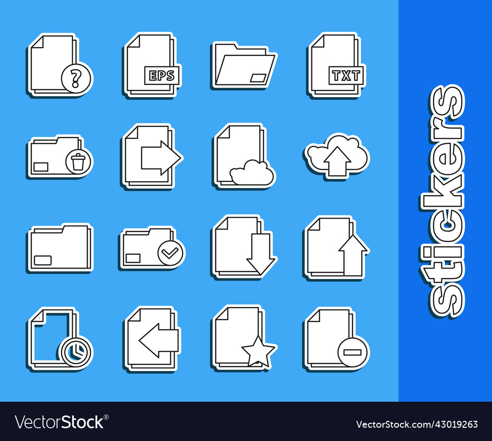 Zeilendokument mit minus Upload-Datei festlegen vector image Zeilendokument mit minus Upload-Datei festlegen