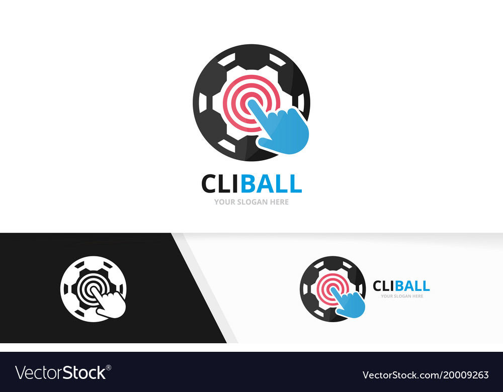 Soccer and click logo combination ball