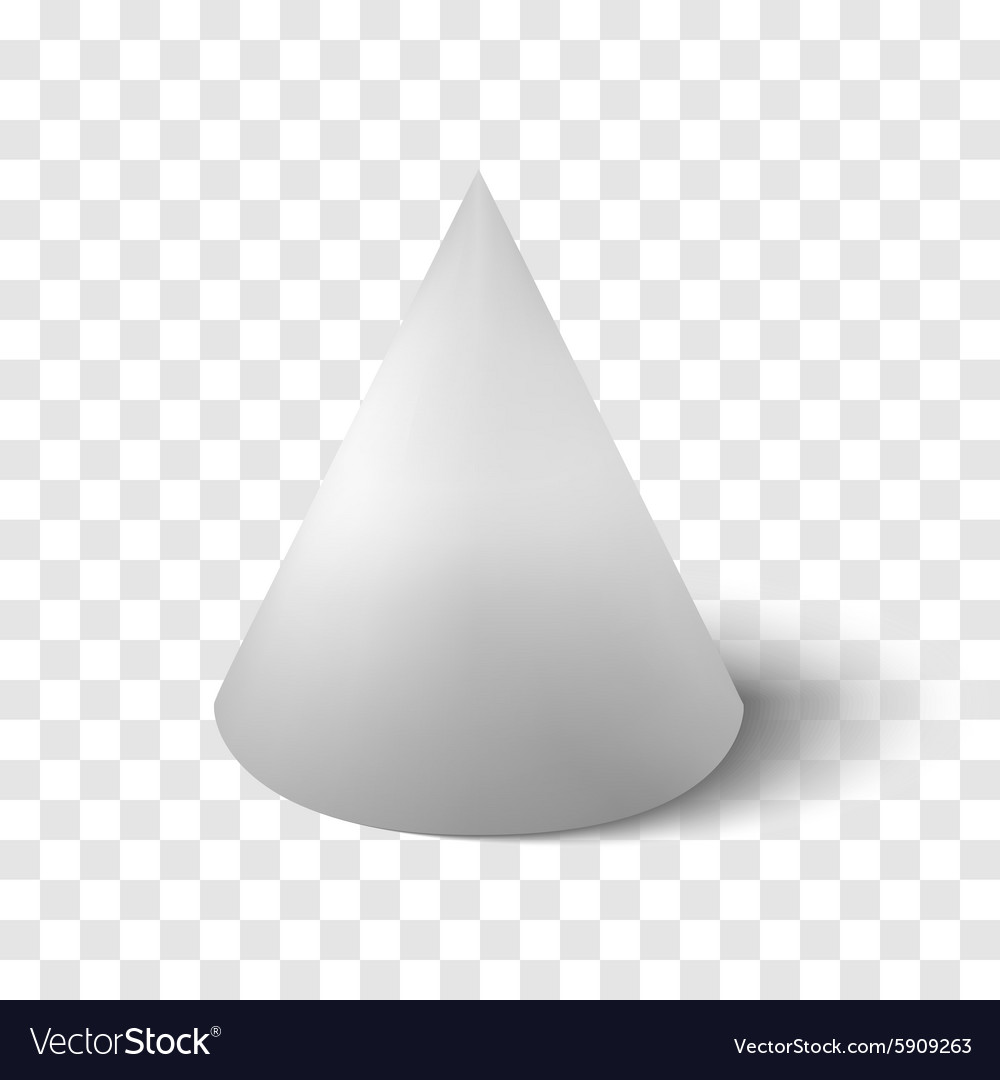 Transparency cone isolated Royalty Free Vector Image