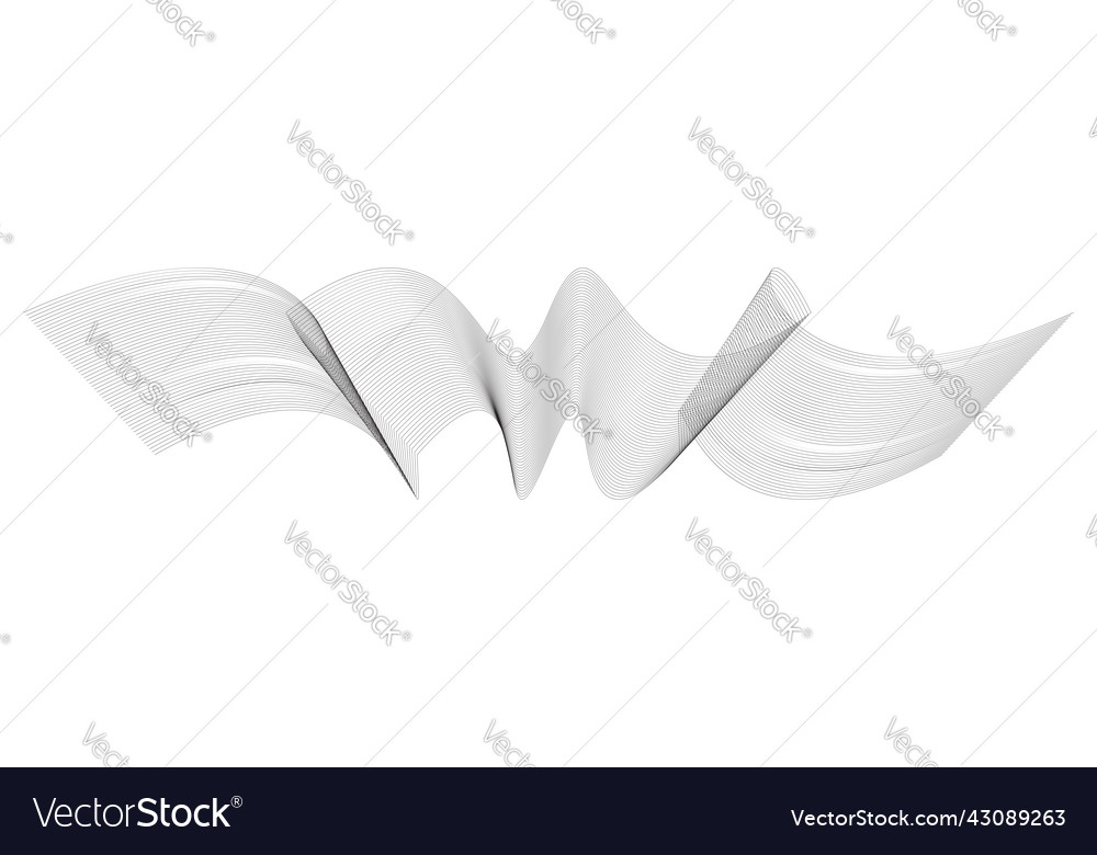 Wavy waving lines abstract design element Vector Image Wavy waving lines abstract design element