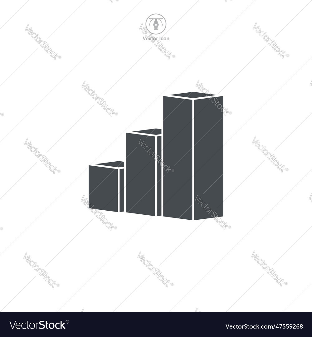 A bar graph icon encapsulating data visualization Vector Image A bar graph icon encapsulating data visualization