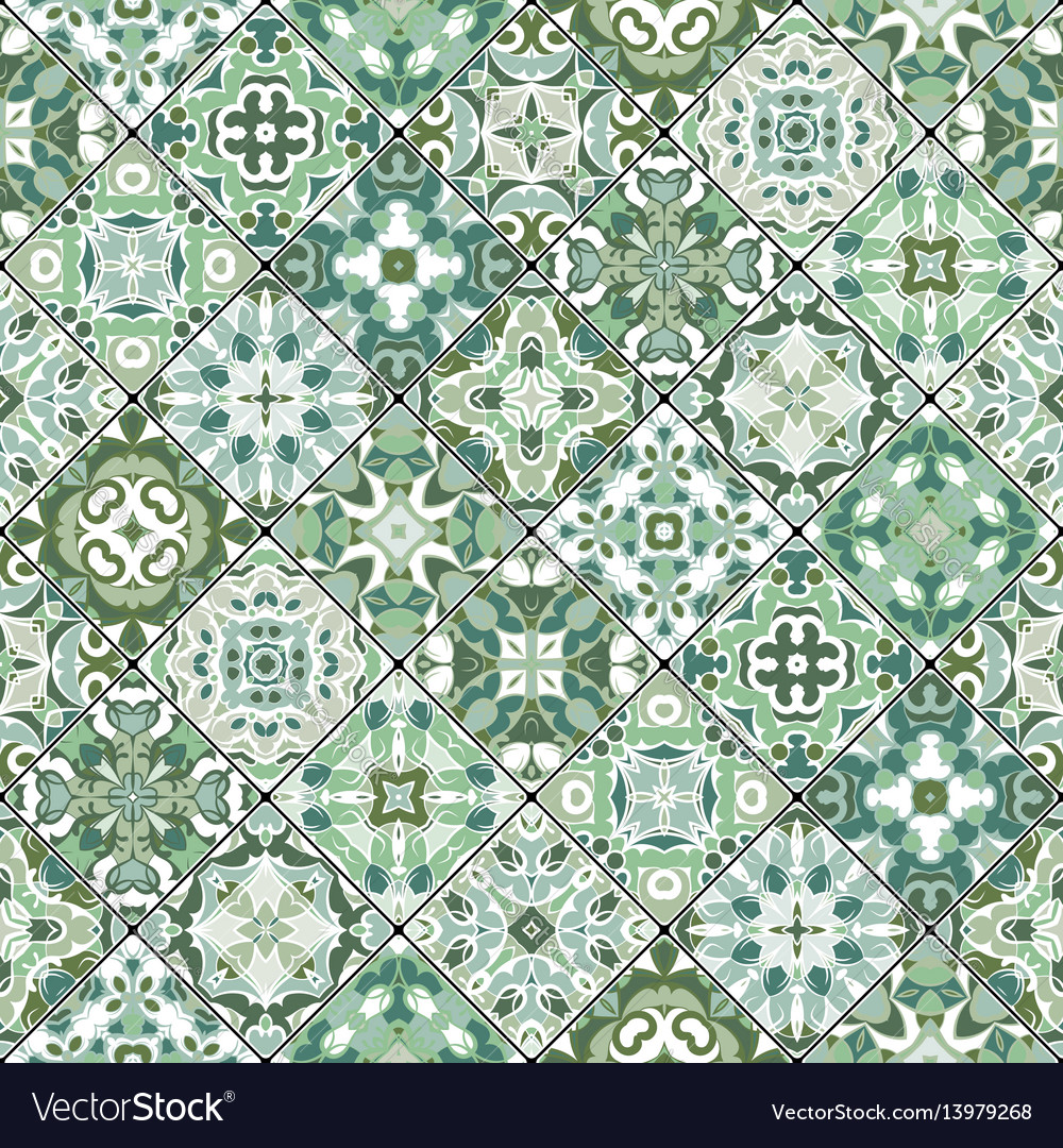 Abstract patterns in the mosaic set vector image Abstract patterns in the mosaic set