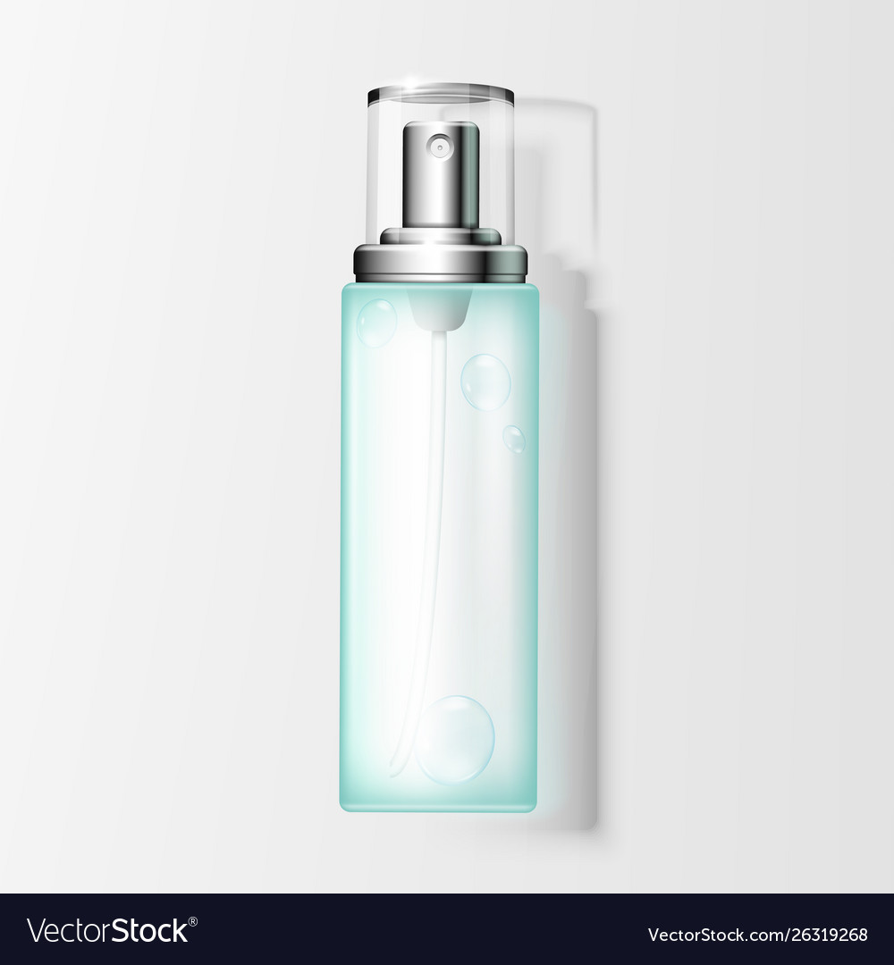 Blank spray bottle with liquid