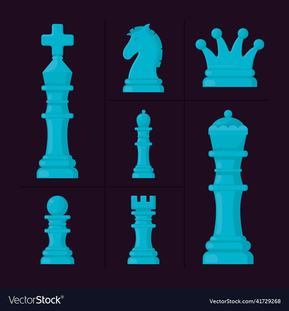 Chess pieces set Royalty Free Vector Image - VectorStock