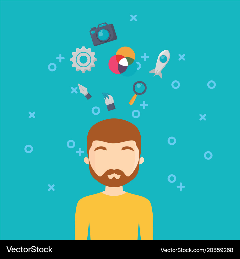 Creative process design Royalty Free Vector Image