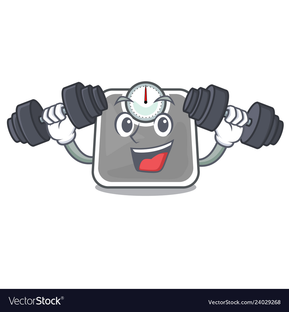 Fitness weghit scales in the shape characters Vector Image Fitness weghit scales in the shape characters