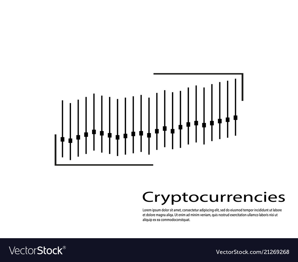 Graph of cryptocurrency graphics and analytics