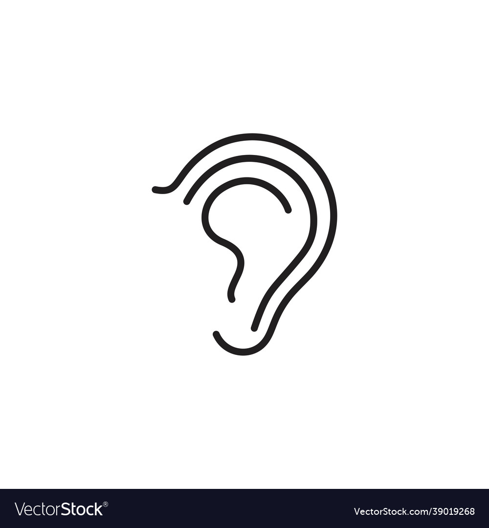 Hearing icon template Vector Image Hearing icon template