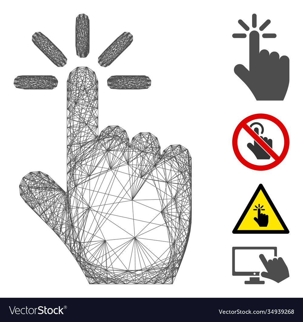 Linear click mesh vector image Linear click mesh
