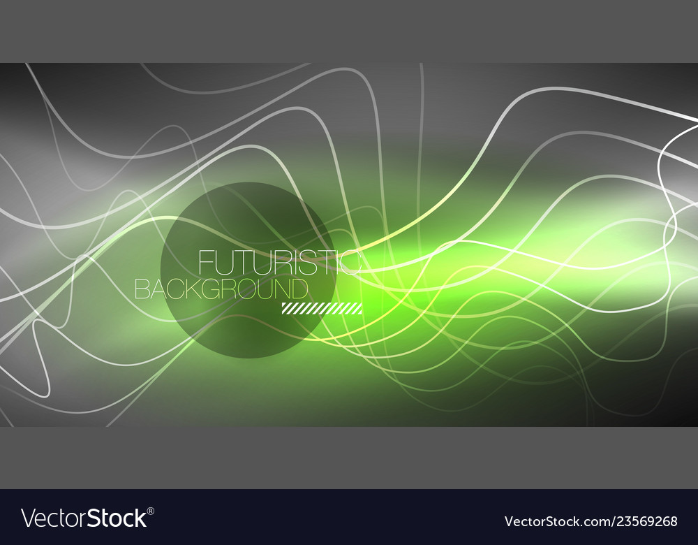 Neon lines wave background abstract composition