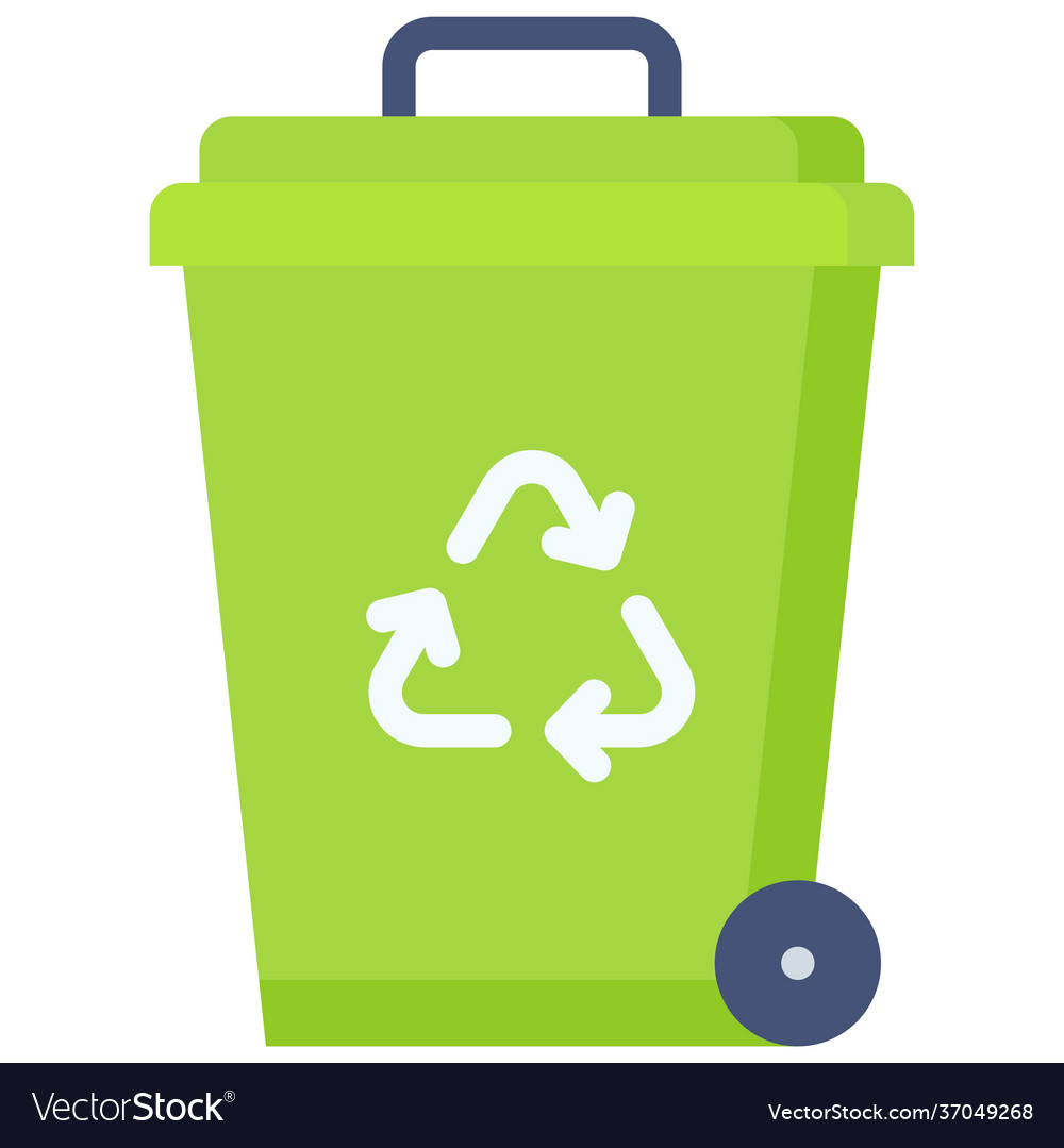 Recycling bin icon earth day related Royalty Free Vector