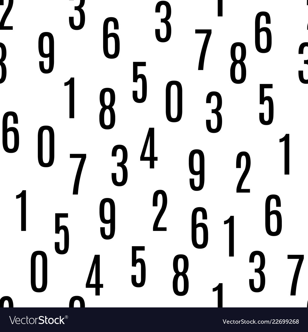 Seamless pattern with the numbers vector image Seamless pattern with the numbers