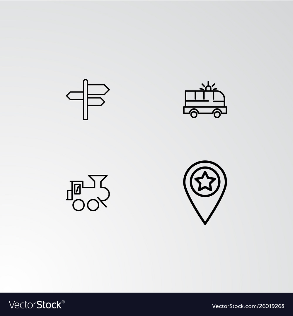 Set 4 perfect icons for navigation