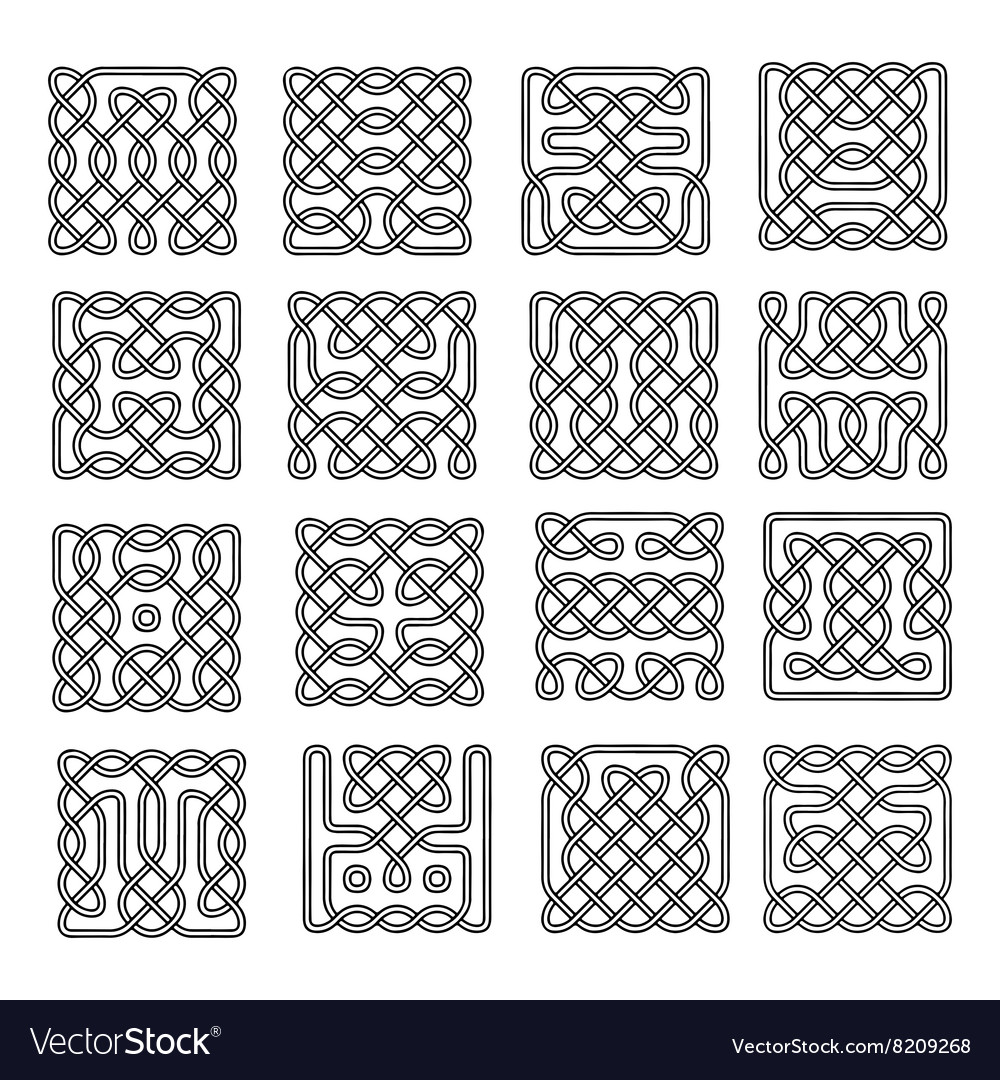 Set celtic or scandinavian element of pattern