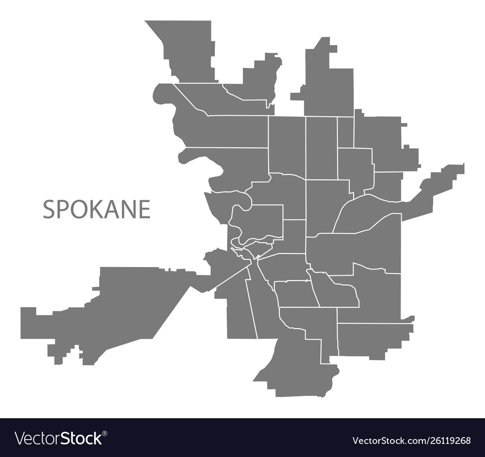 Spokane washington city map with neighborhoods