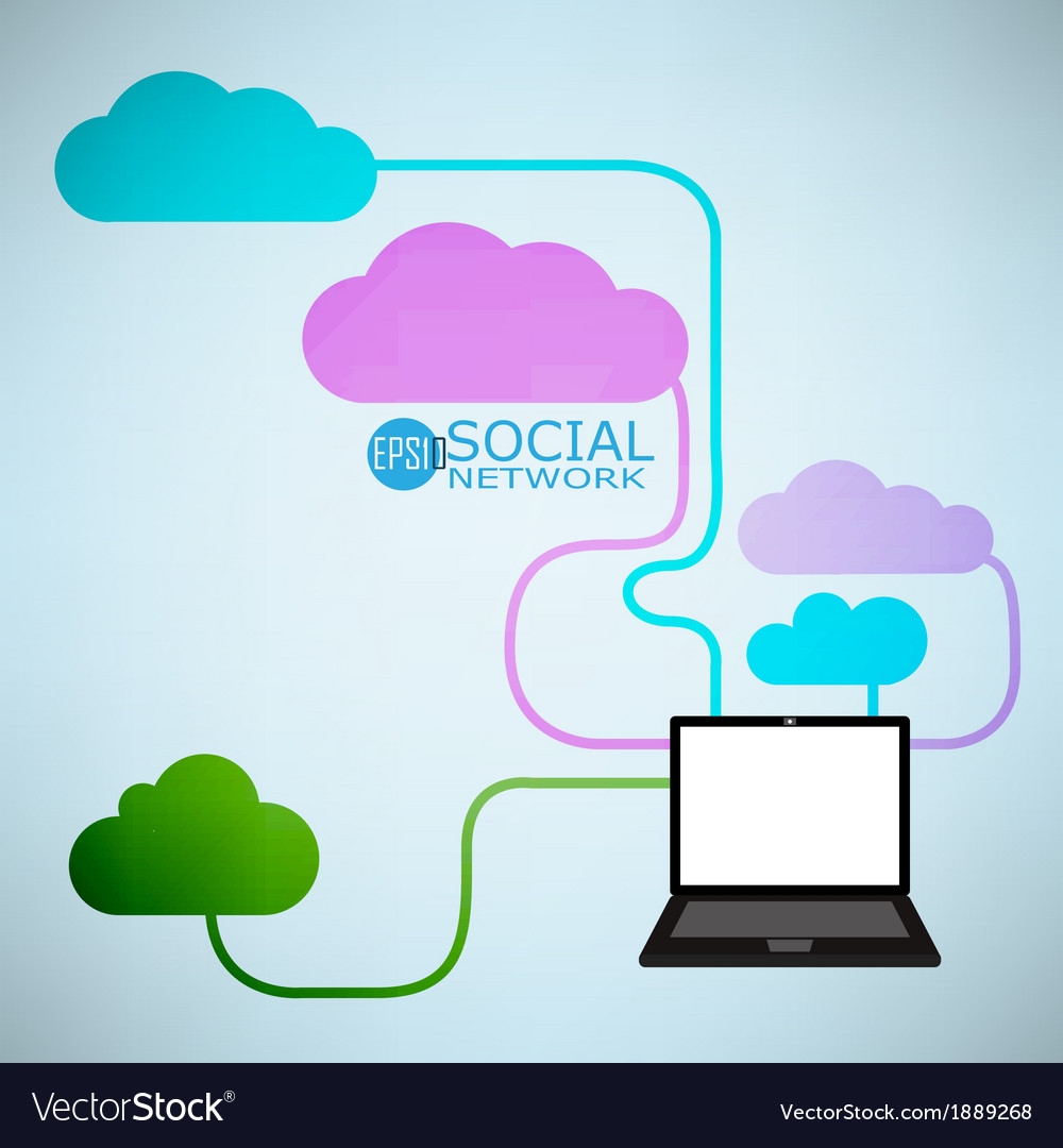 Template design cloud and notebook