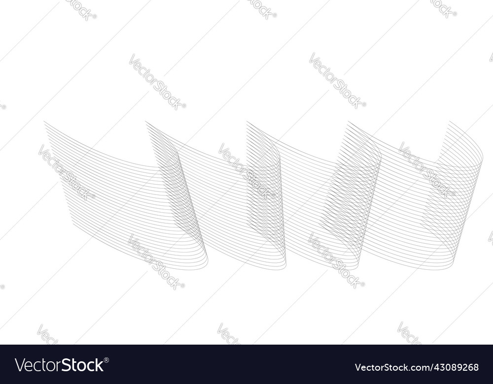 Wavy waving lines abstract design element Vector Image Wavy waving lines abstract design element
