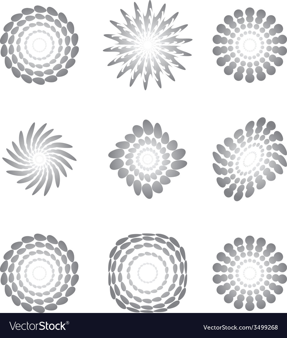 White abstract circles with drop shadow background