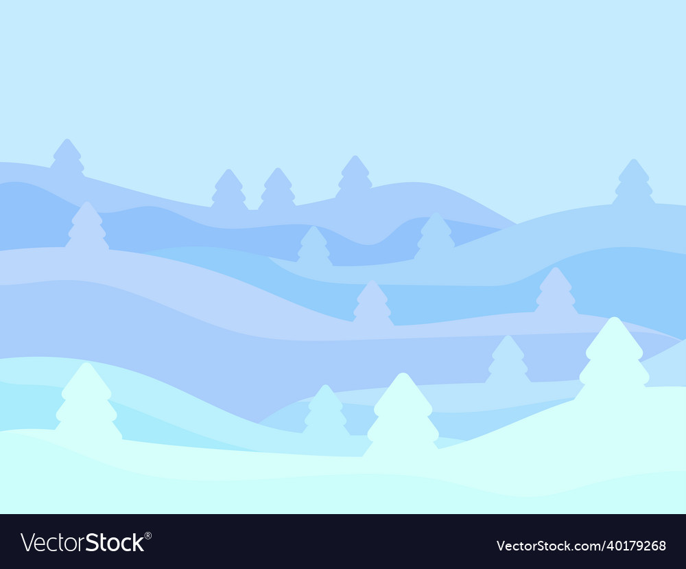 Winter landscape in the style of minimalism