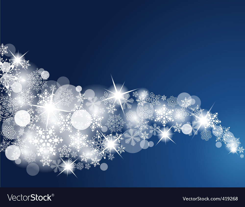 Winter Snowflake Swirls Background