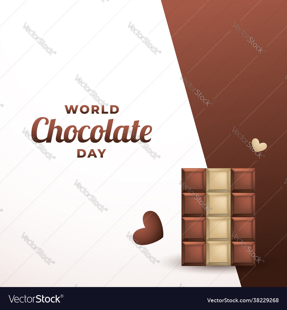 World chocolate day background design Royalty Free Vector