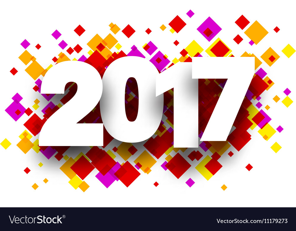 2017 background with rhombus Royalty Free Vector Image