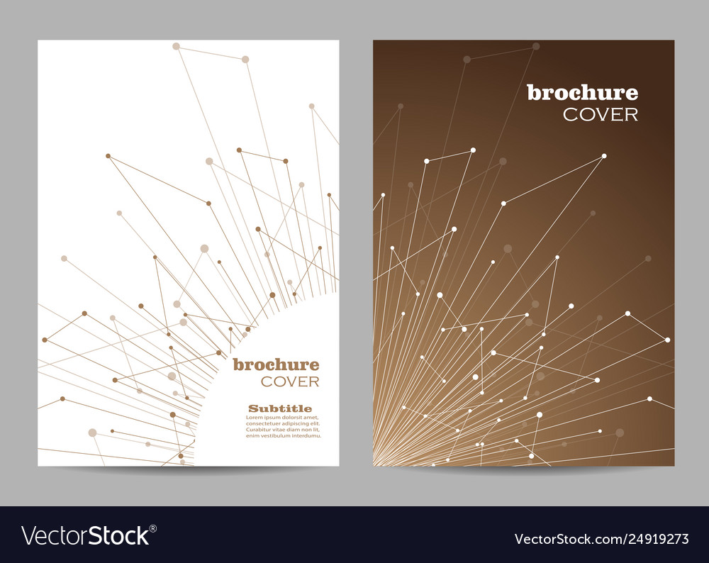 Abstract Brochure Template with Connected Lines